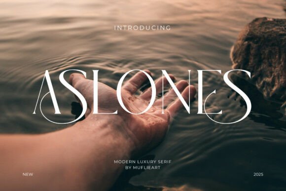 Aslones Font: Elevating Luxury Campaign Visuals