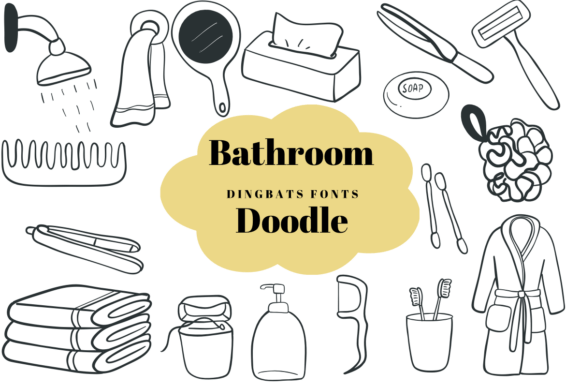 Bathroom Doodle: A Sketch-Style Dingbats Font for Crafters & Makers