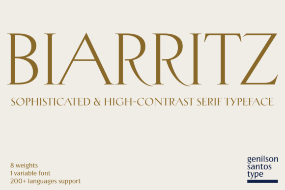 Biarritz Font: Luxury Serif for Handmade Labels