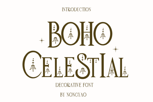 Boho Celestial: A Decorative Font for Handmade Labels, Invitations, and Craft Designs