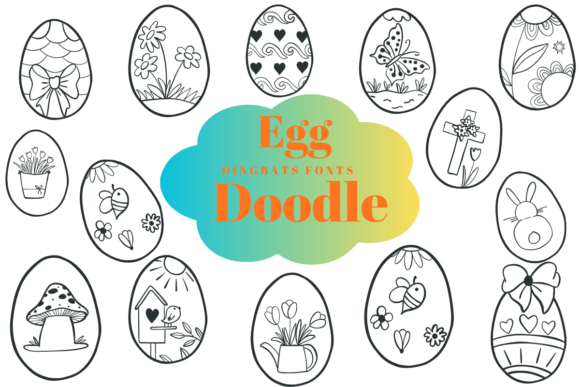 Egg Doodle Font: Fun Dingbats for Digital Design