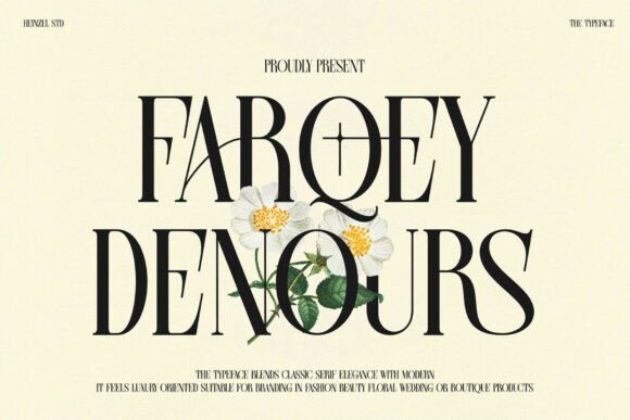 Farqey Denours Font for Luxury Brand Identity Design