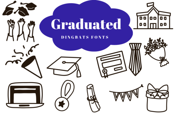 Graduated Font: Sketch Style Dingbats for Makers