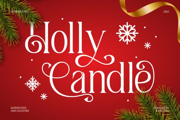 Holly Candle: A Refined Serif Font for Festive Web Design
