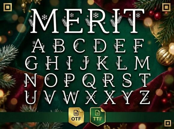 Merit: A Premium Winter Serif Font for Elegant Branding