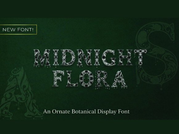 Midnight Flora Font: Elevating Brand Design with Ornate Botanical Elegance