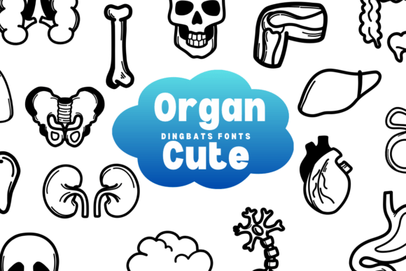Organ Cute Font: Sketch Style Dingbats for Web Design