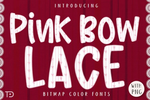 Pink Bow Lace Font for Shabby Chic Branding