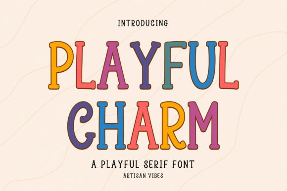 Playful Charm: A Cheerful Serif Font for Crafters and Makers