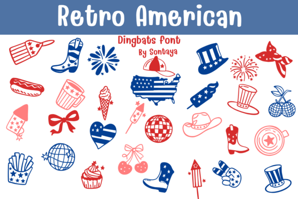 Retro American: Vintage Dingbats Font Guide