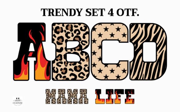Trendy Set 4 Mama Life Font for Bold Campaign Visuals
