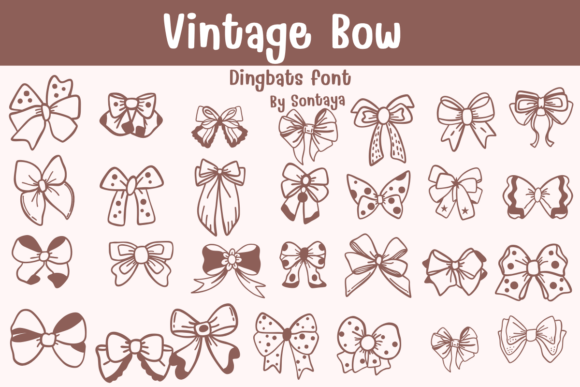 Vintage Bow Font for Editorial Design and Layouts