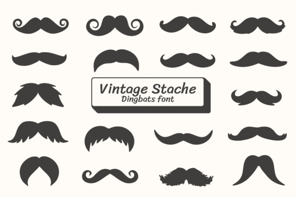 Vintage Stache Font Review: Sketch Style Dingbats for Branding